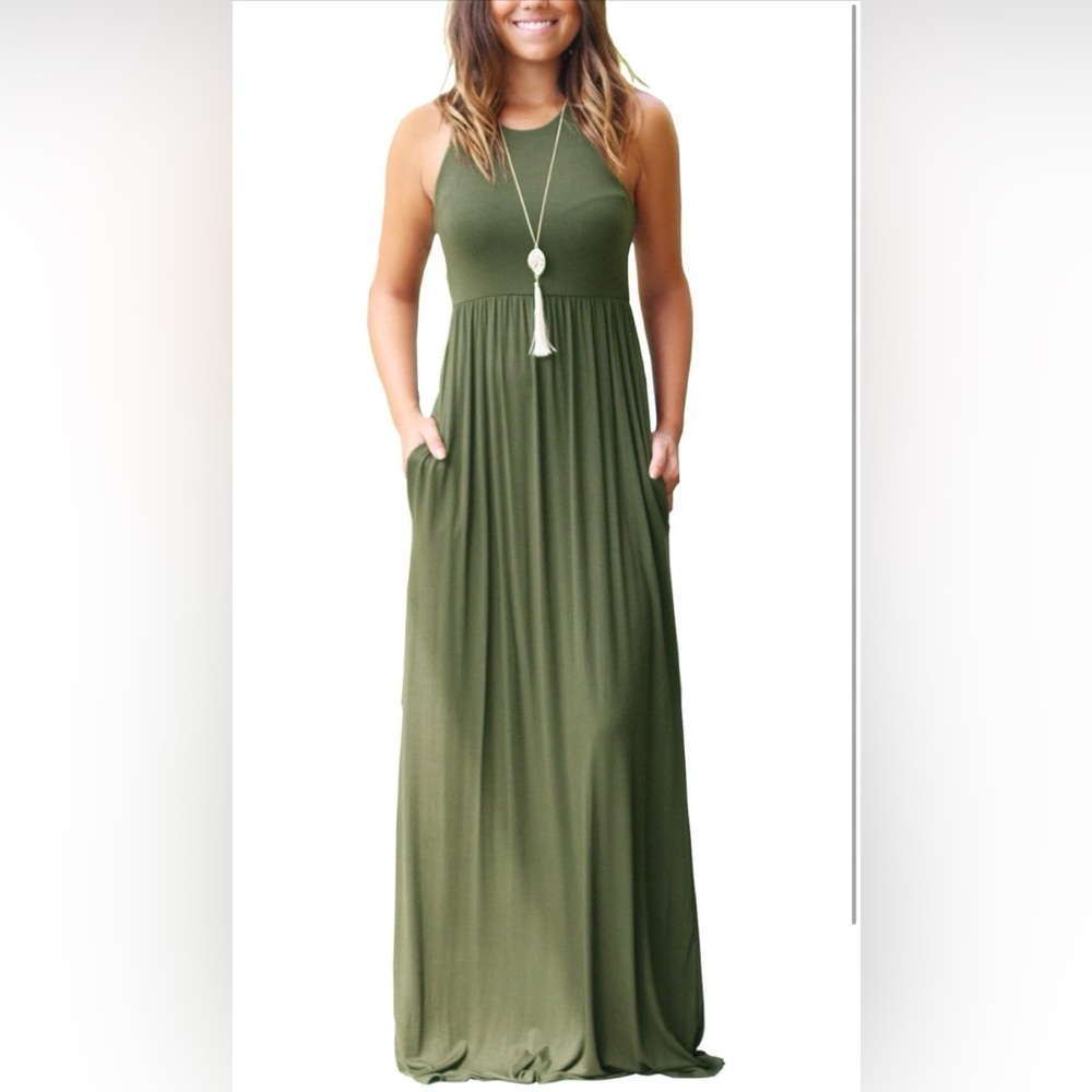 Elegant Green Maxi dress